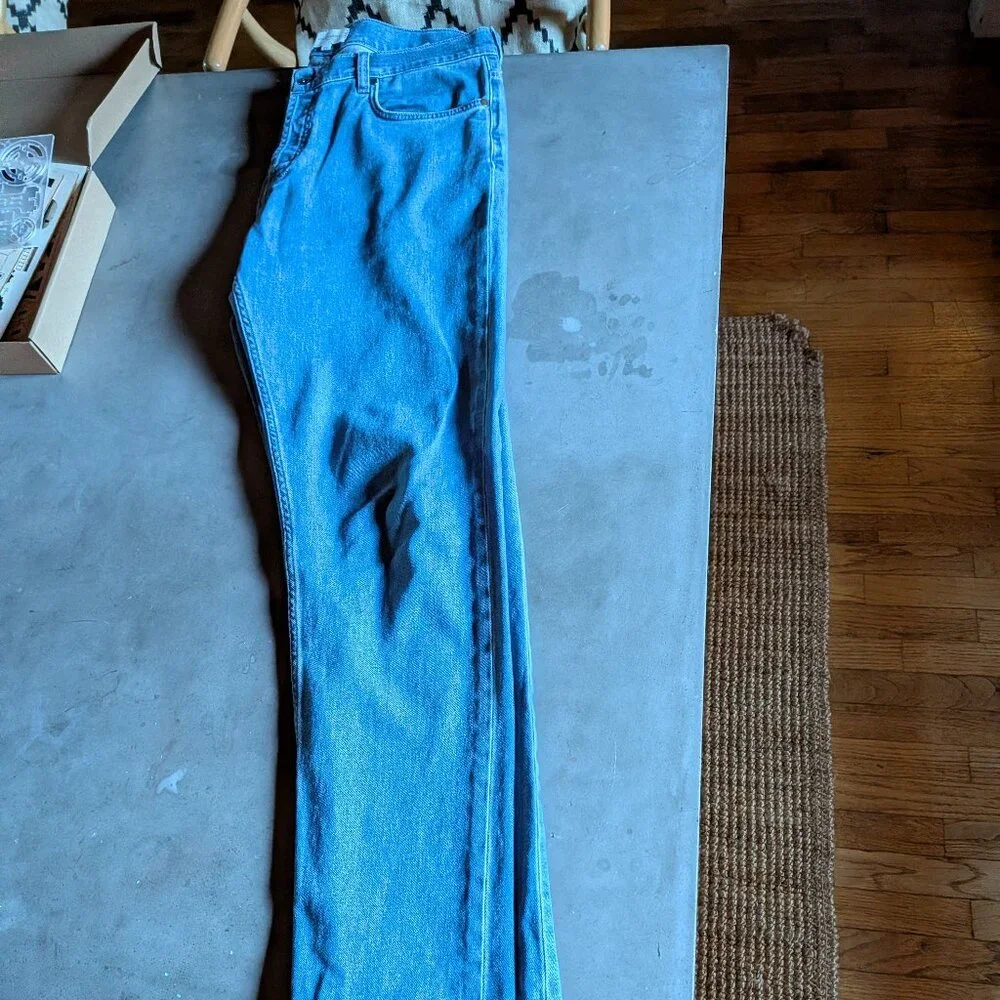 Octobre Éditions Avi Men’s Button-Fly Straight Leg Jeans - Size 34